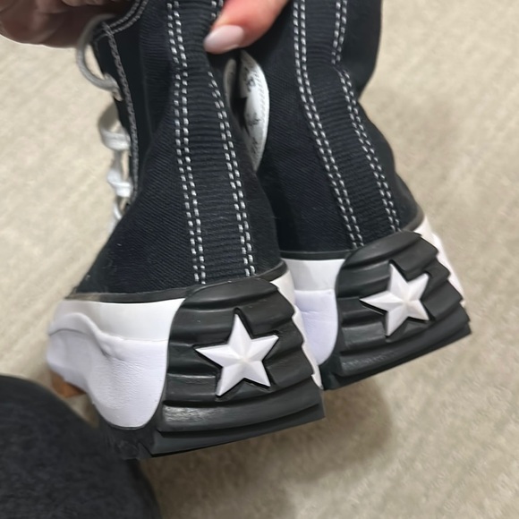 Converse run star hike platform Black High-Top Sneakers 6.5 - Picture 4 of 6